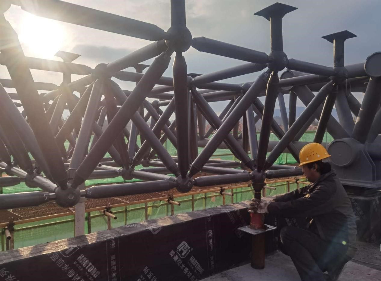 Steel Component Grid Structure.