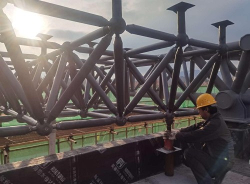 Steel Component Grid Structure.